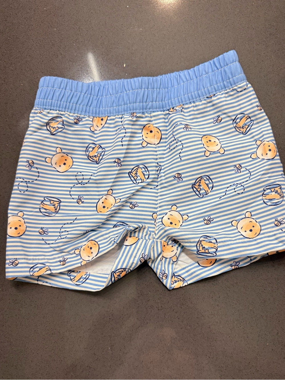 Disney Baby Winnie the Pooh Shorts Blue Stripe 6M